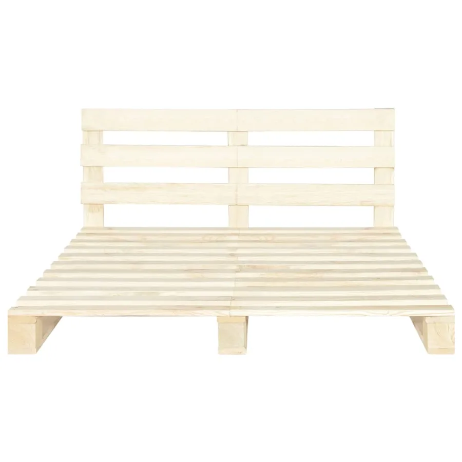 Cadre de lit de palette sans matelas 140x200 cm bois massif pin - 3