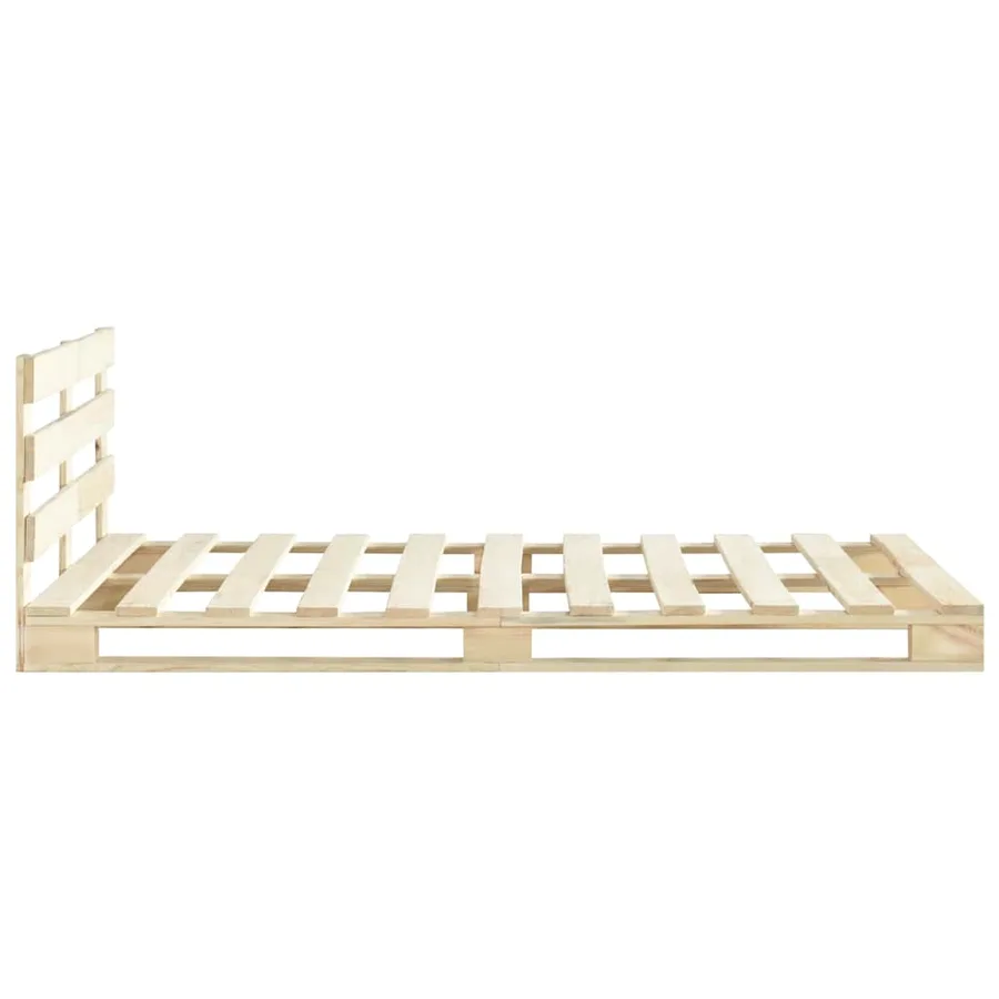 Cadre de lit de palette sans matelas 140x200 cm bois massif pin - 4