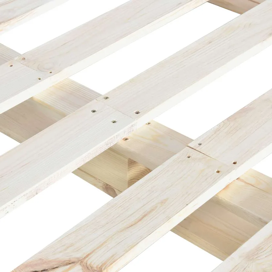 Cadre de lit de palette sans matelas 140x200 cm bois massif pin - 5