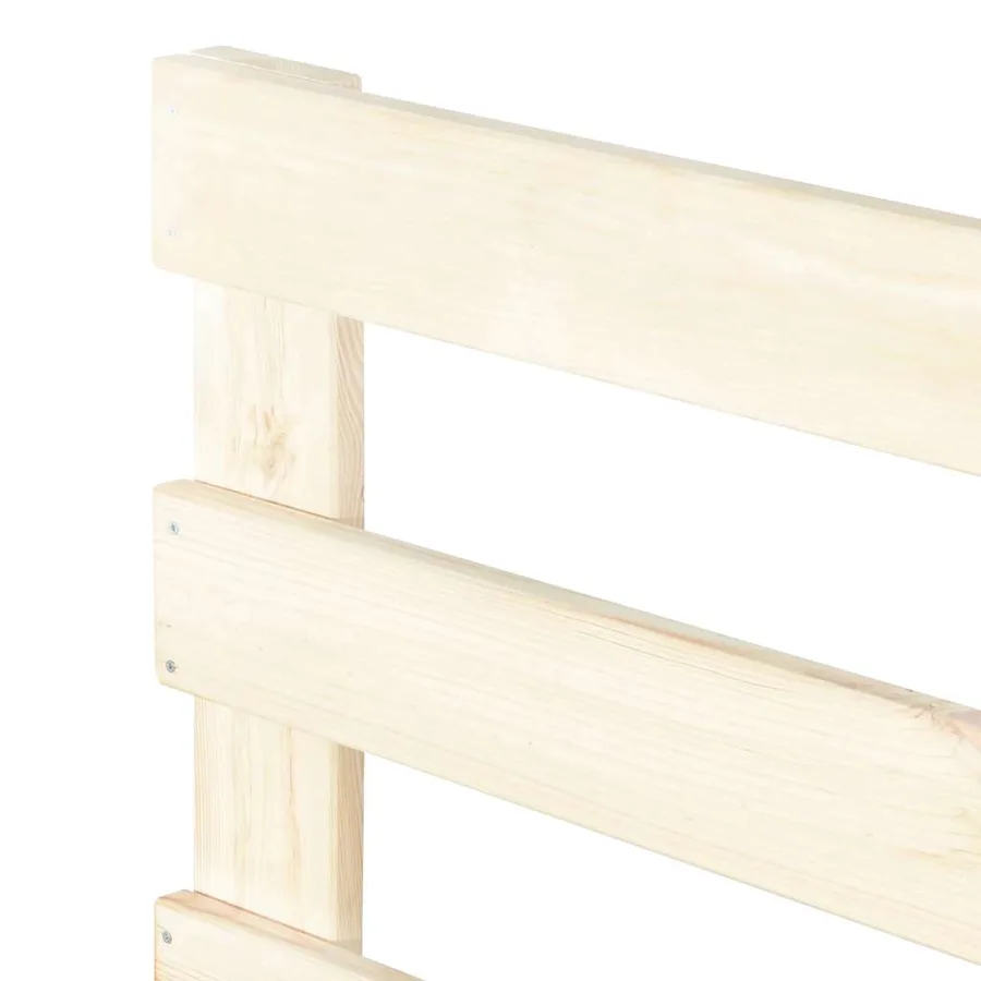 Cadre de lit de palette sans matelas 140x200 cm bois massif pin - 6
