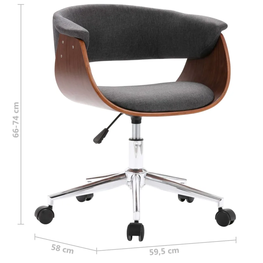 Chaises pivotantes à manger lot de 2 gris tissu - 8