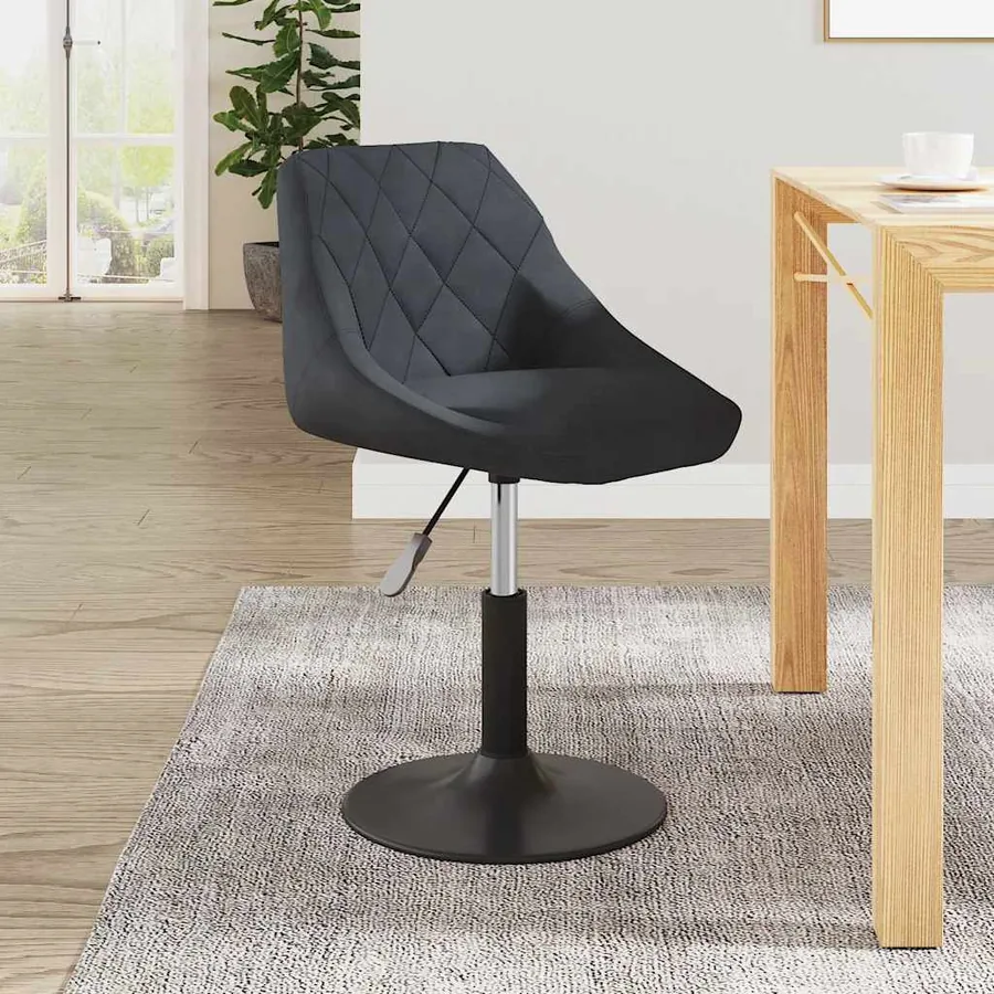 Chaise de salle à manger Gris foncé Velours