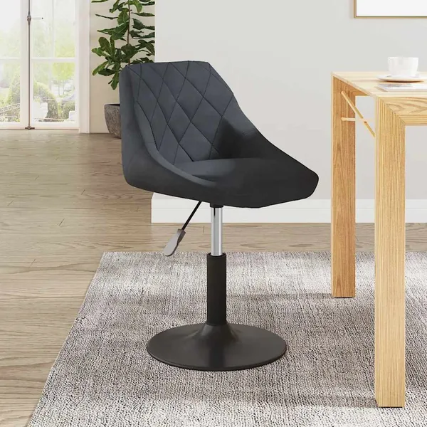 Chaise de salle à manger Gris foncé Velours