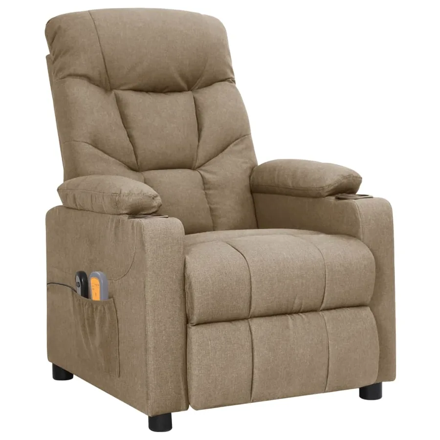Fauteuil électrique de massage Taupe Tissu - 2