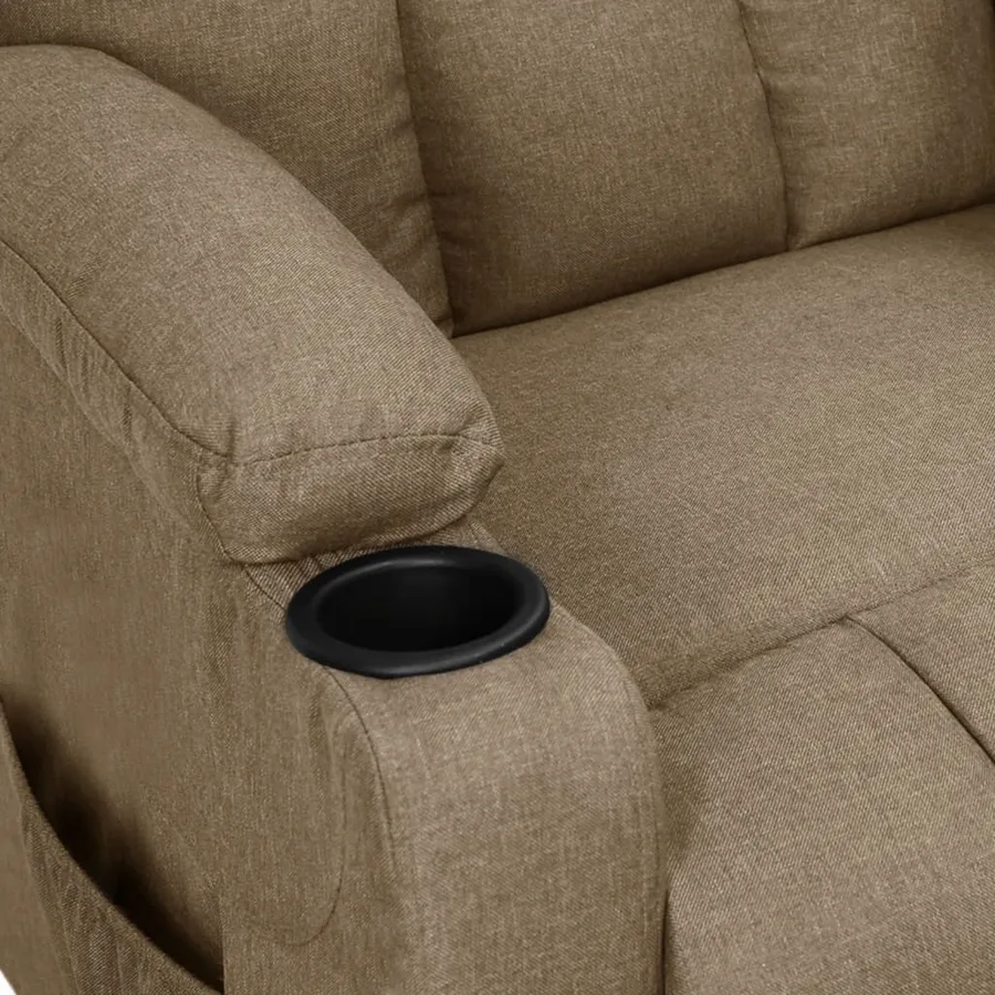 Fauteuil électrique de massage Taupe Tissu - 6