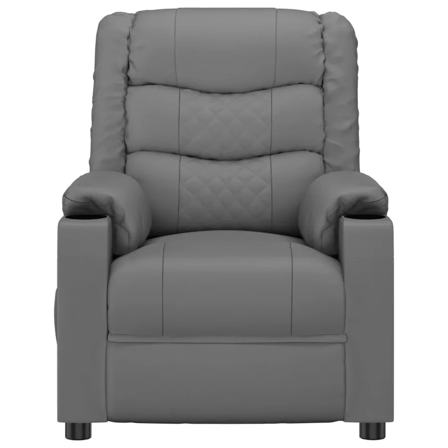 Fauteuil de massage Gris Similicuir - 3