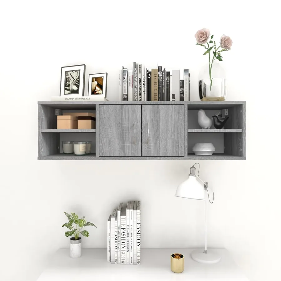 Étagère murale Sonoma gris 102x30x29 cm Bois ingénierie - 3