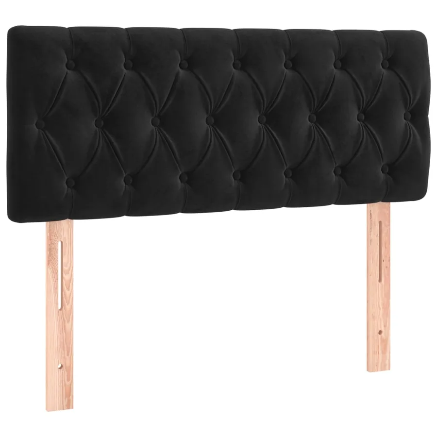 Tête de lit à LED Noir 100x7x78/88 cm Velours - 4