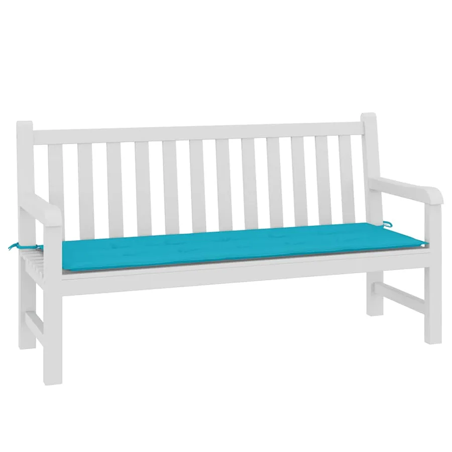 Coussin de banc de jardin turquoise 150x50x3 cm tissu oxford - 3