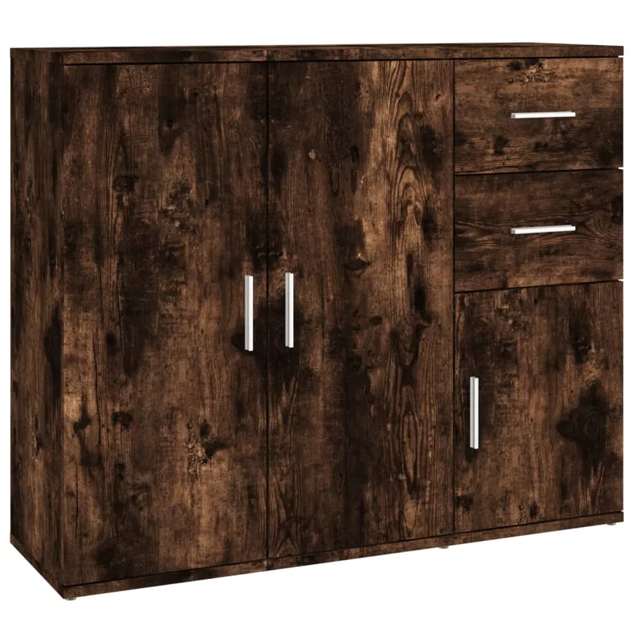 Buffet Chêne fumé 91x29,5x75 cm Bois d'ingénierie - 2