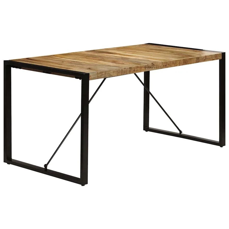 Table à manger 160x80x75 cm bois de manguier massif - 13