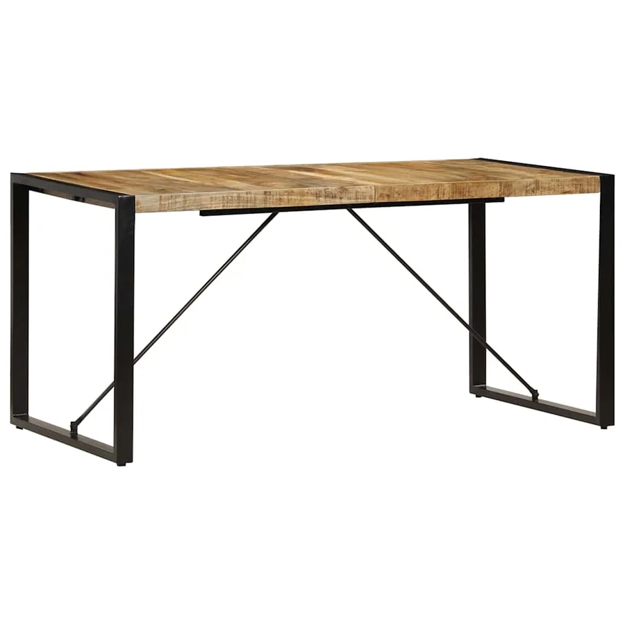 Table à manger 160x80x75 cm bois de manguier massif - 2