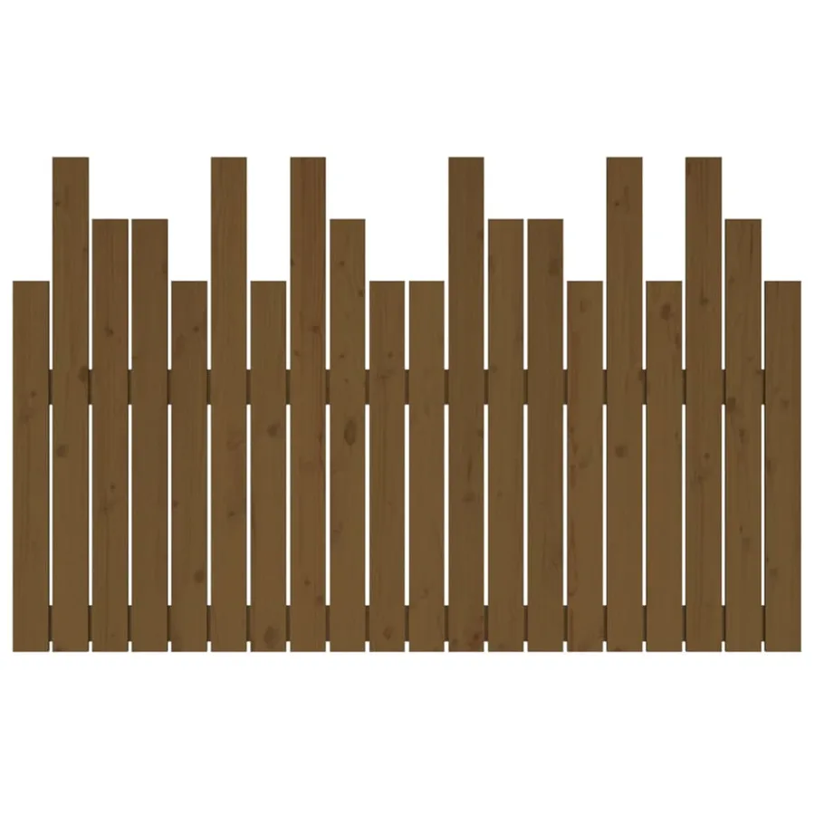 Tête de lit murale Marron miel 127,5x3x80 cm Bois massif de pin - 5
