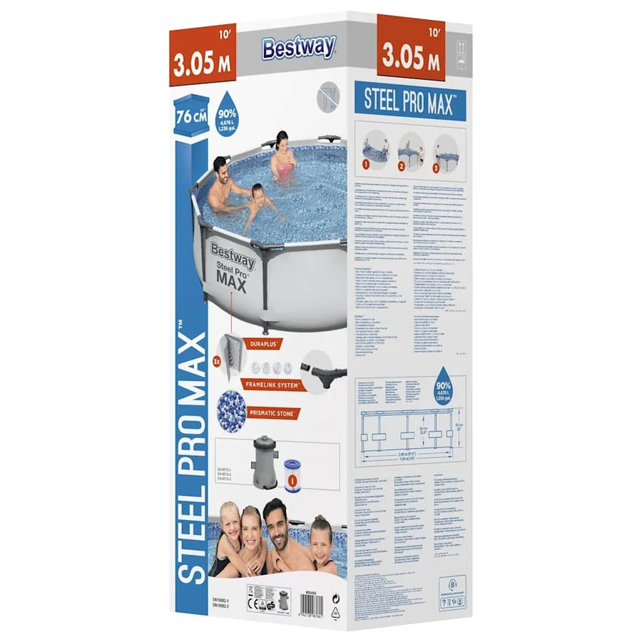 Bestway Ensemble de piscine Steel Pro MAX 305x76 cm - 5