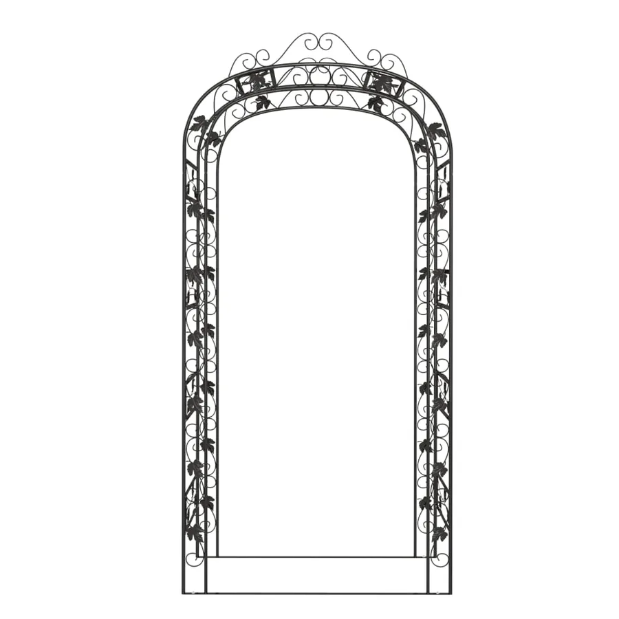 Arche de jardin Noir 116x45x240 cm Acier - 3