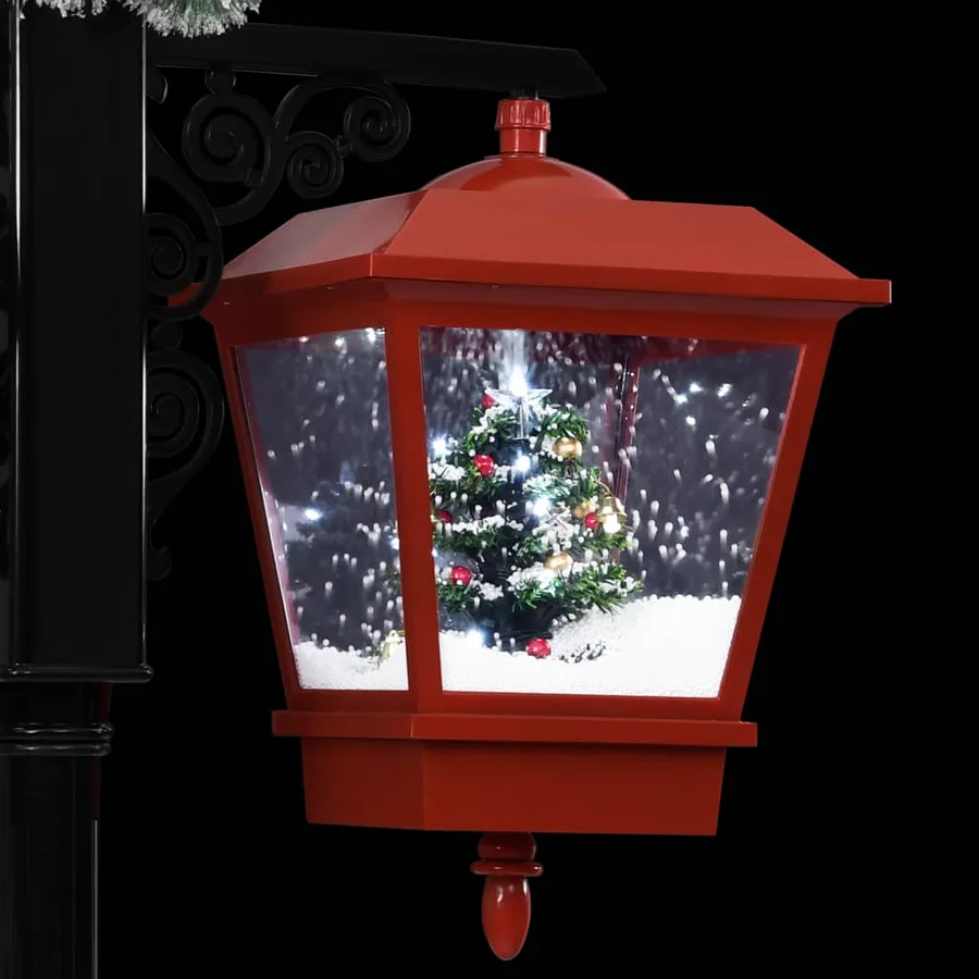 Lampadaire de Noël avec Père Noël Noir et rouge 81x40x188cm PVC - 8