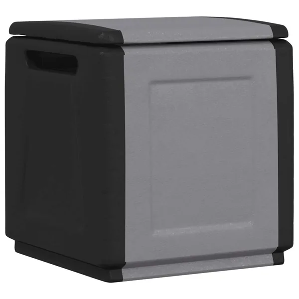 Boîte de rangement de jardin 54x53x57 cm 130 L Gris foncé noir