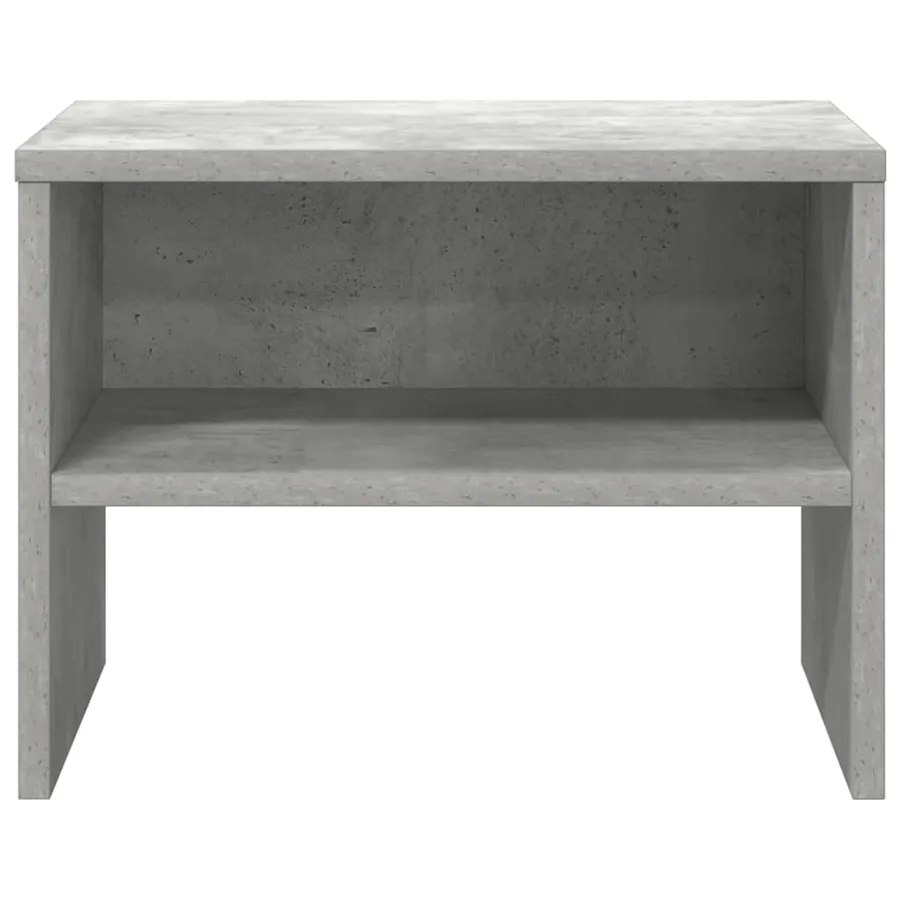 Table de chevet Gris béton 40x30x30 cm Bois ingénierie - 5