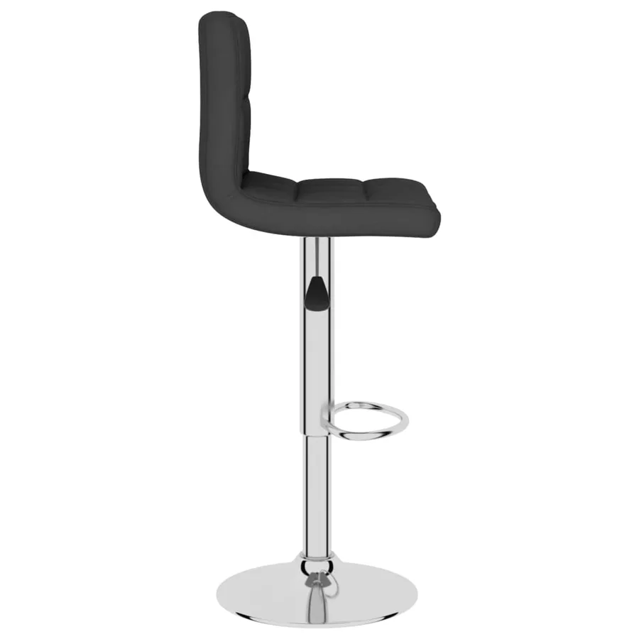 Tabourets de bar lot de 2 noir tissu - 5