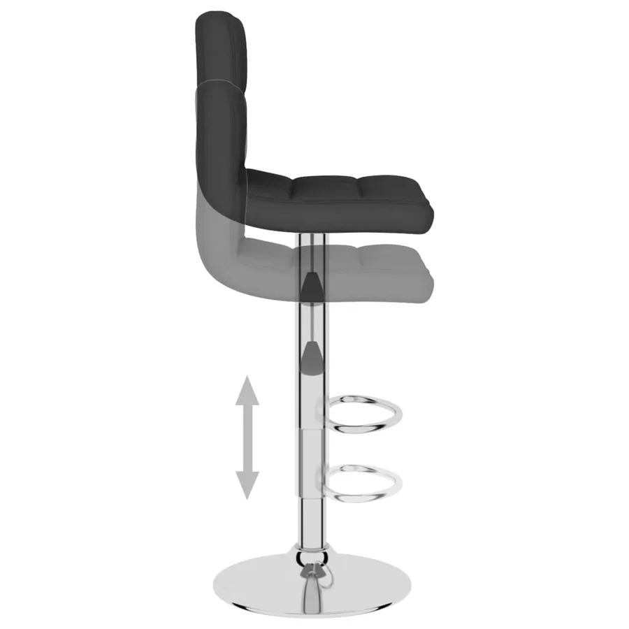Tabourets de bar lot de 2 noir tissu - 7