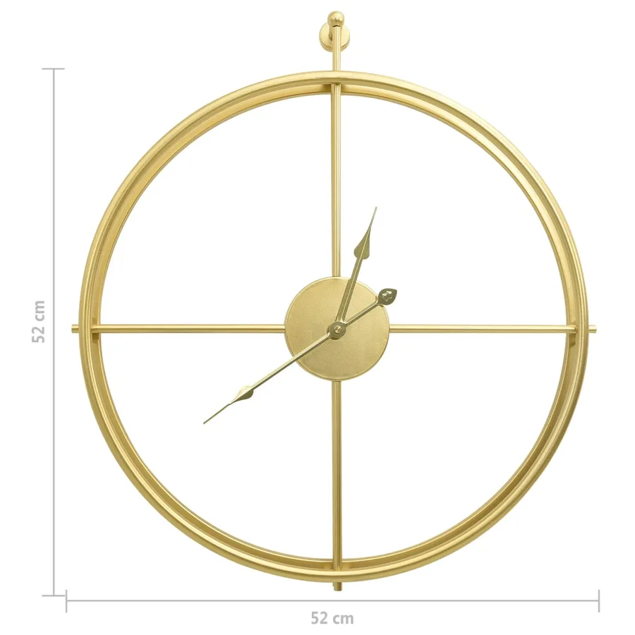 Horloge murale Doré 52 cm Fer - 5