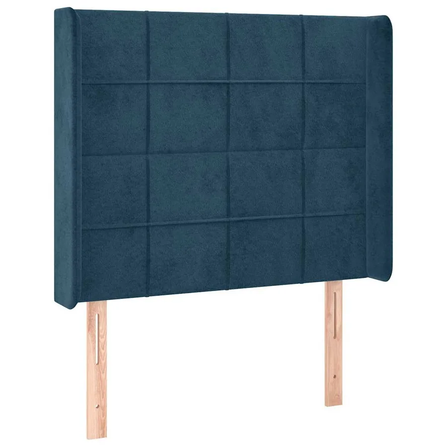 Tête de lit à LED Bleu foncé 103x16x118/128 cm Velours - 3
