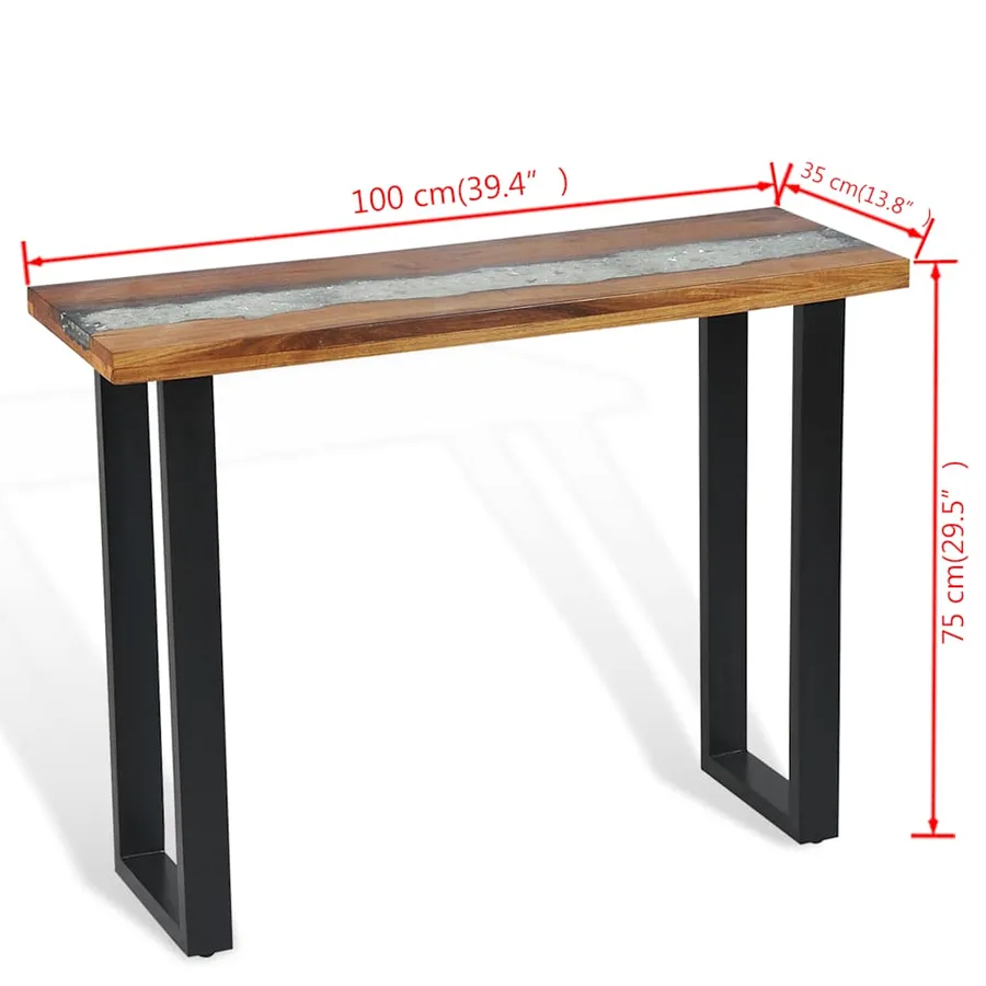 Table console Teck 100 x 35 x 75 cm - 15