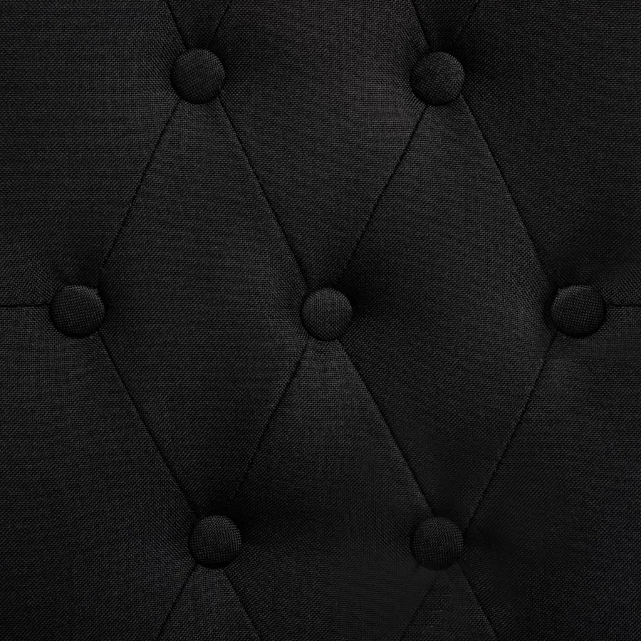 Chaises à manger lot de 4 noir tissu - 7