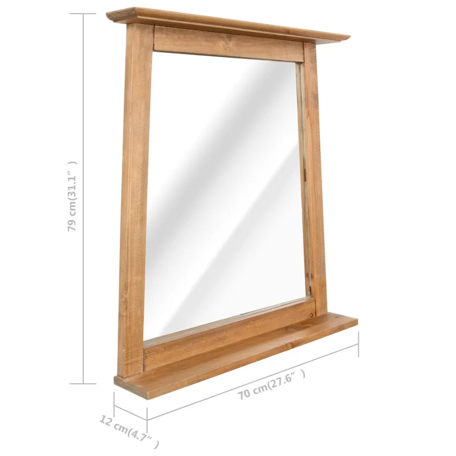 Ensemble de salle de bains 5 pcs Pinède solide - 12