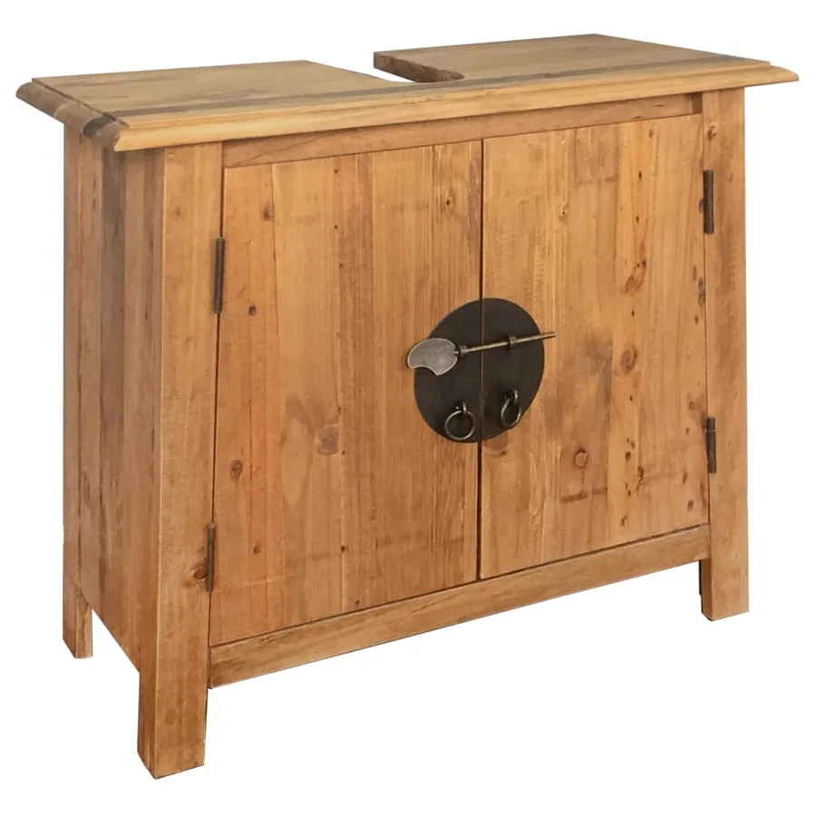 Ensemble de salle de bains 5 pcs Pinède solide - 2