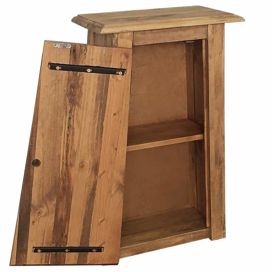 Armoire latérale de salle de bain Pin massif 42x23x70 cm - 4