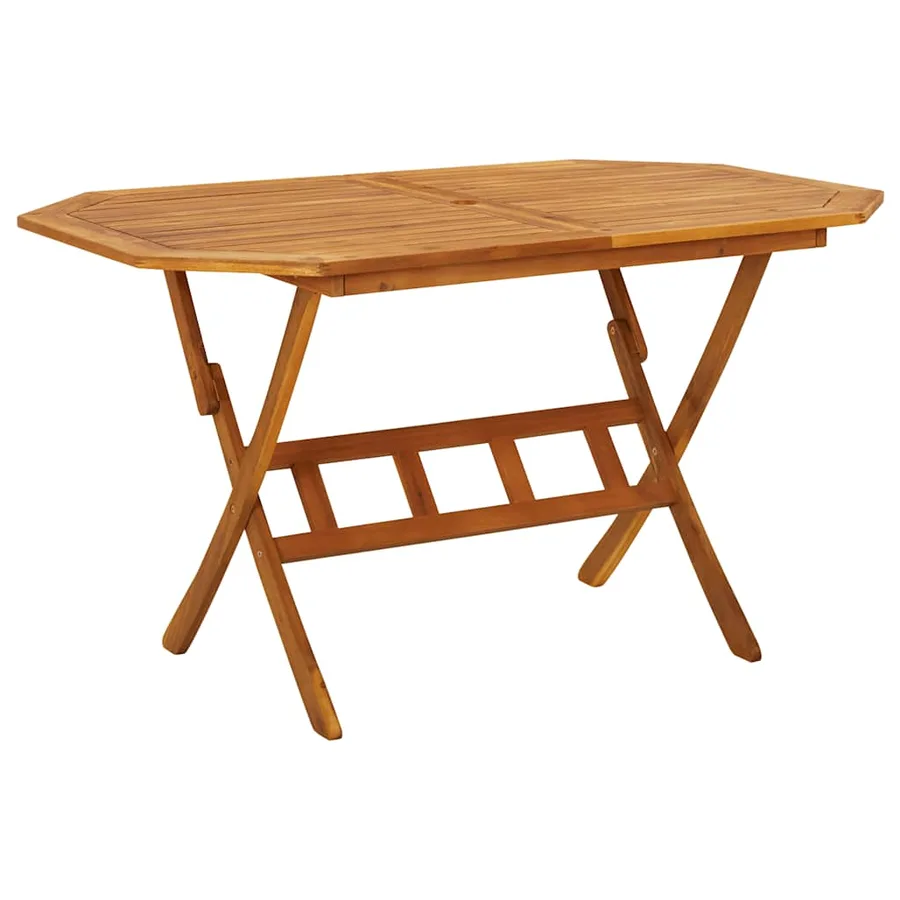 Ensemble à manger de jardin 5 pcs Bois d'acacia solide - 3