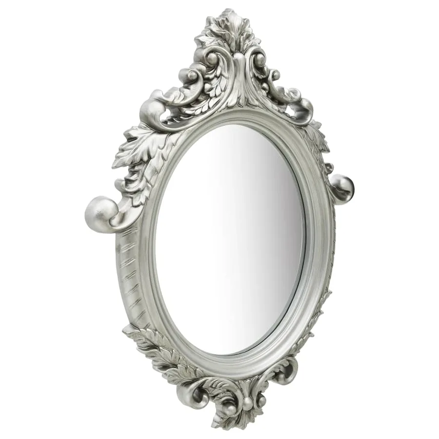 Miroir mural style château 56x76 cm Argenté - 2