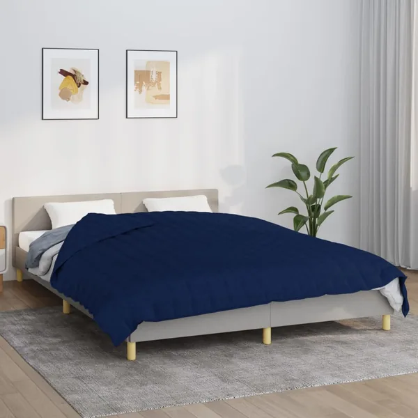 Couverture lestée Bleu 220x230 cm 15 kg Tissu