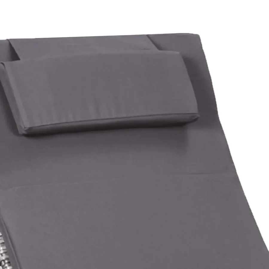 Transat avec coussin Résine tressée Gris - 8