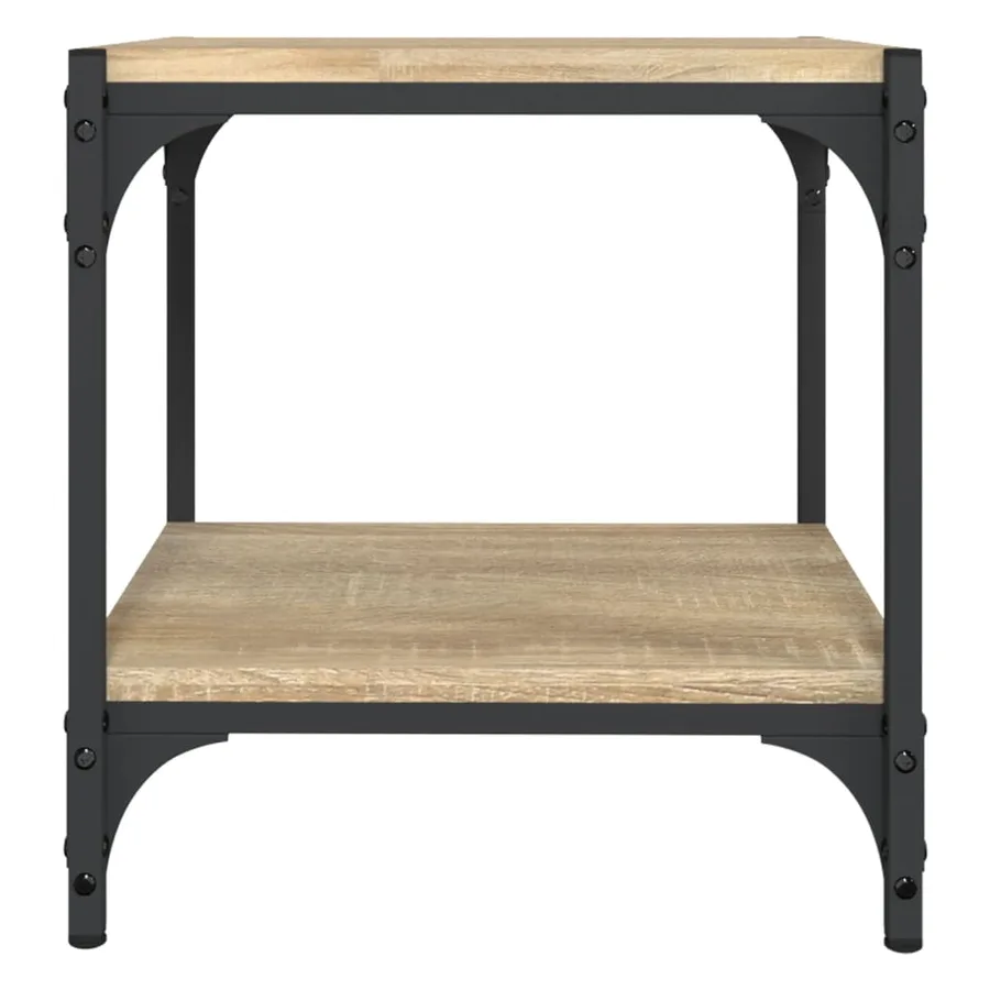 Meuble TV Chêne sonoma 40x33x41 cm Bois d'ingénierie et acier - 4