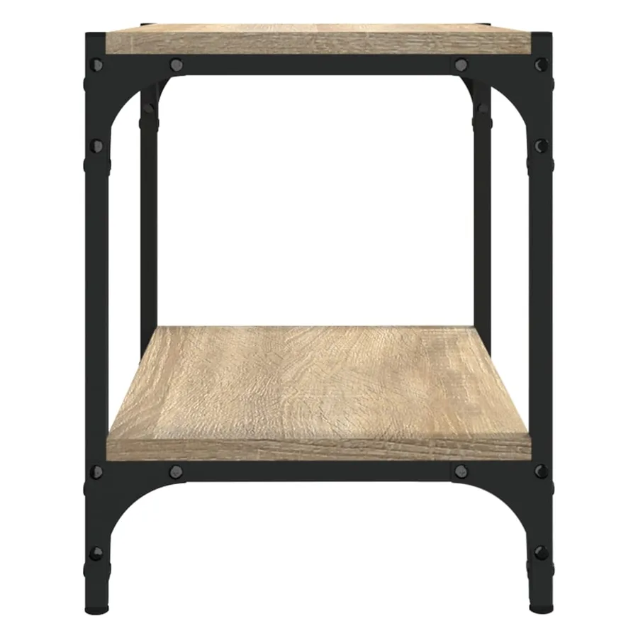 Meuble TV Chêne sonoma 40x33x41 cm Bois d'ingénierie et acier - 5