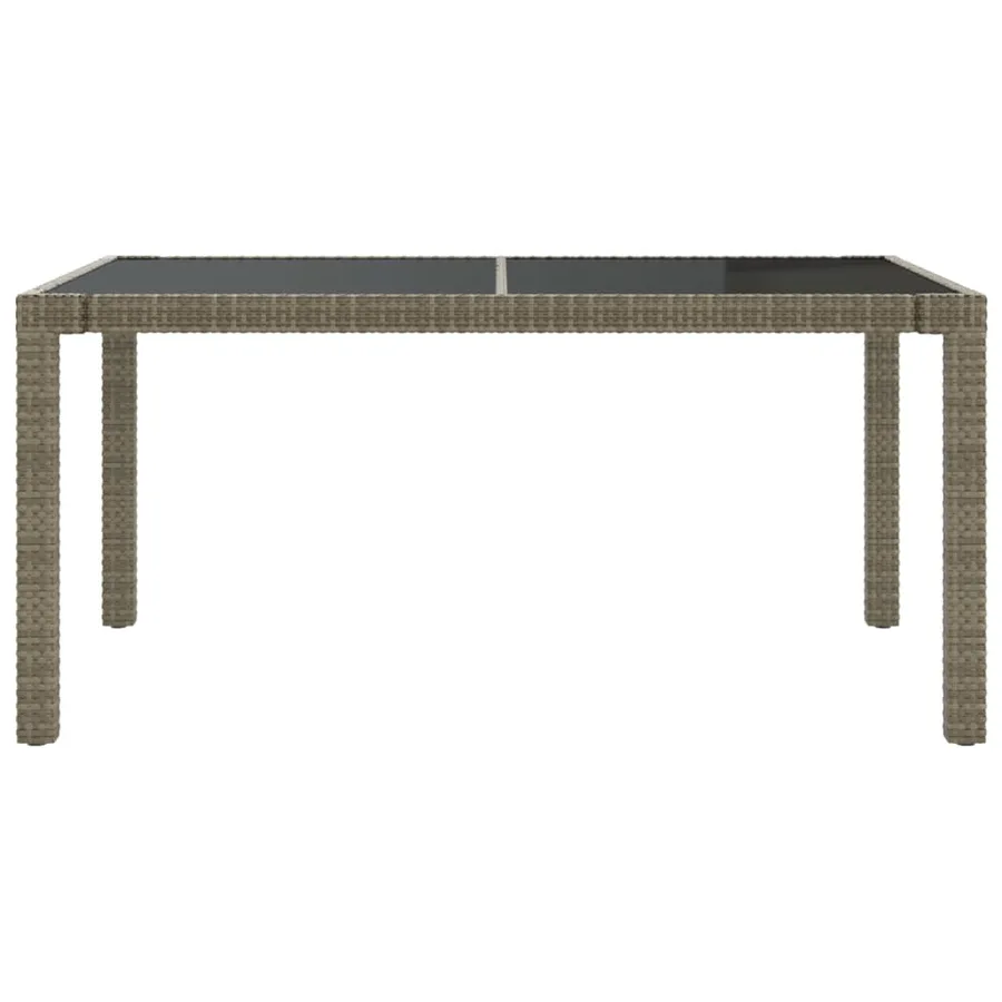Ensemble à manger d'extérieur 5pcs coussins résine tressée gris - 9