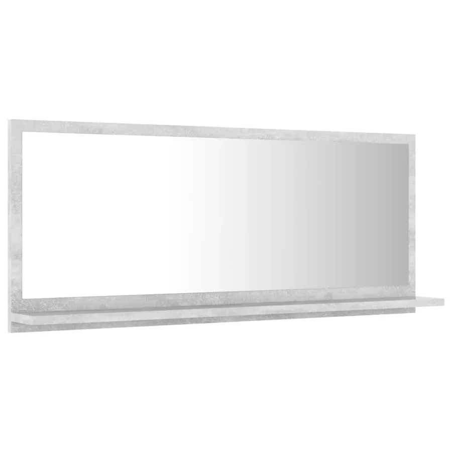 Miroir de salle de bain Gris béton 90x10,5x37 cm Aggloméré - 5