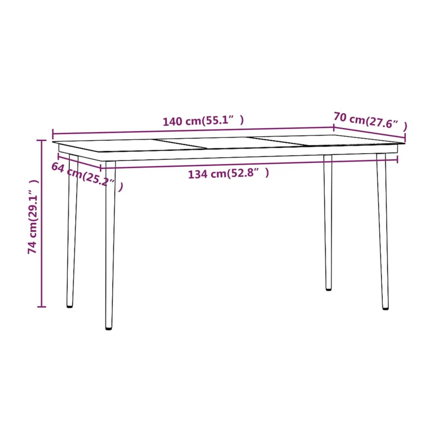 Ensemble à manger de jardin et coussins 5pcs Gris/noir - 8