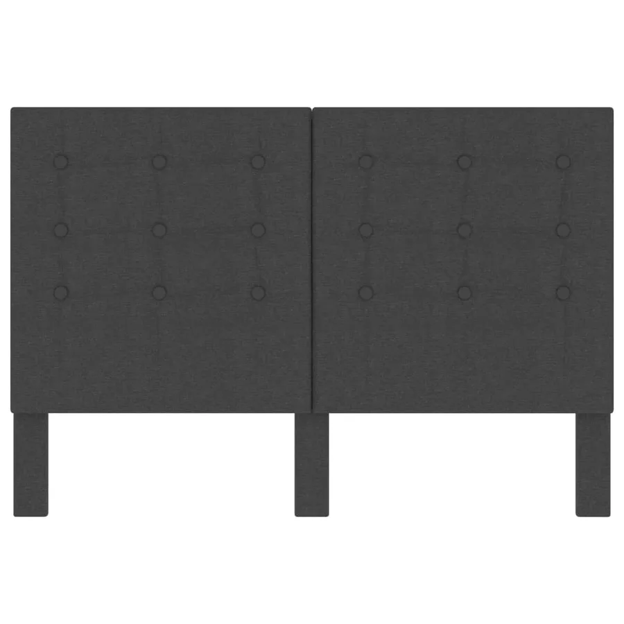 Tête de lit touffetée Gris foncé Tissu 140x200 cm - 4