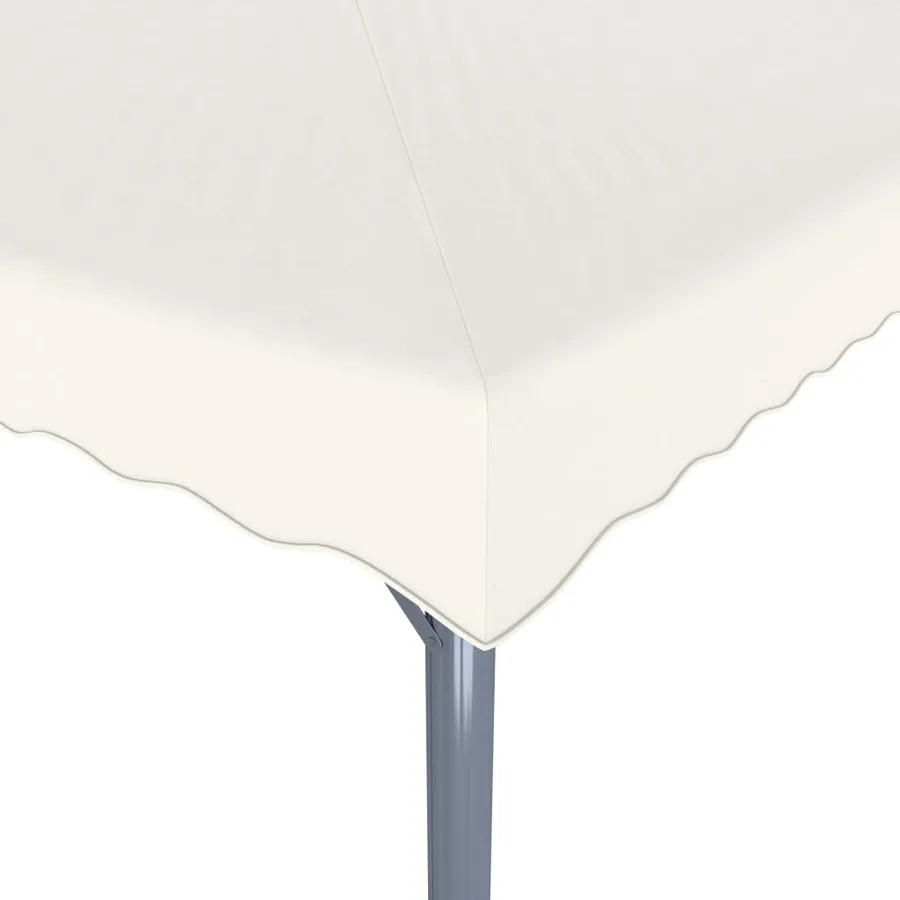 Tonnelle avec guirlande lumineuse à LED 4x3 m Crème Aluminium - 6
