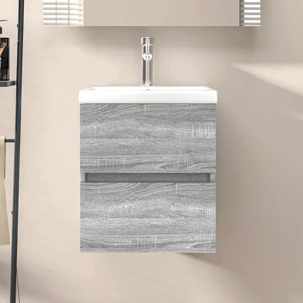 Armoire d'évier Sonoma gris 41x38,5x45 cm Bois d'ingénierie