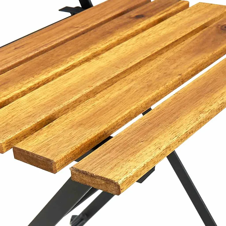 Chaises de bistro pliables lot de 4 Bois d'acacia massif - 8