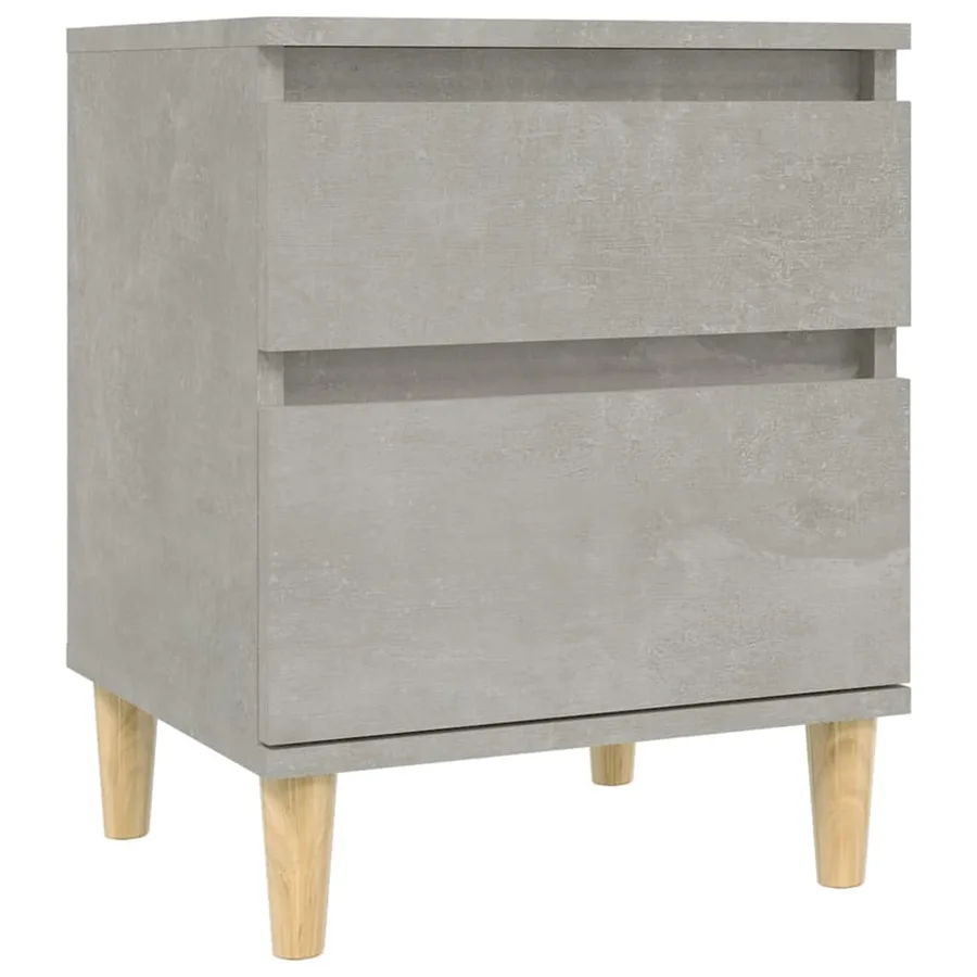 Tables de chevet 2 pcs Gris béton 40x35x50 cm - 5