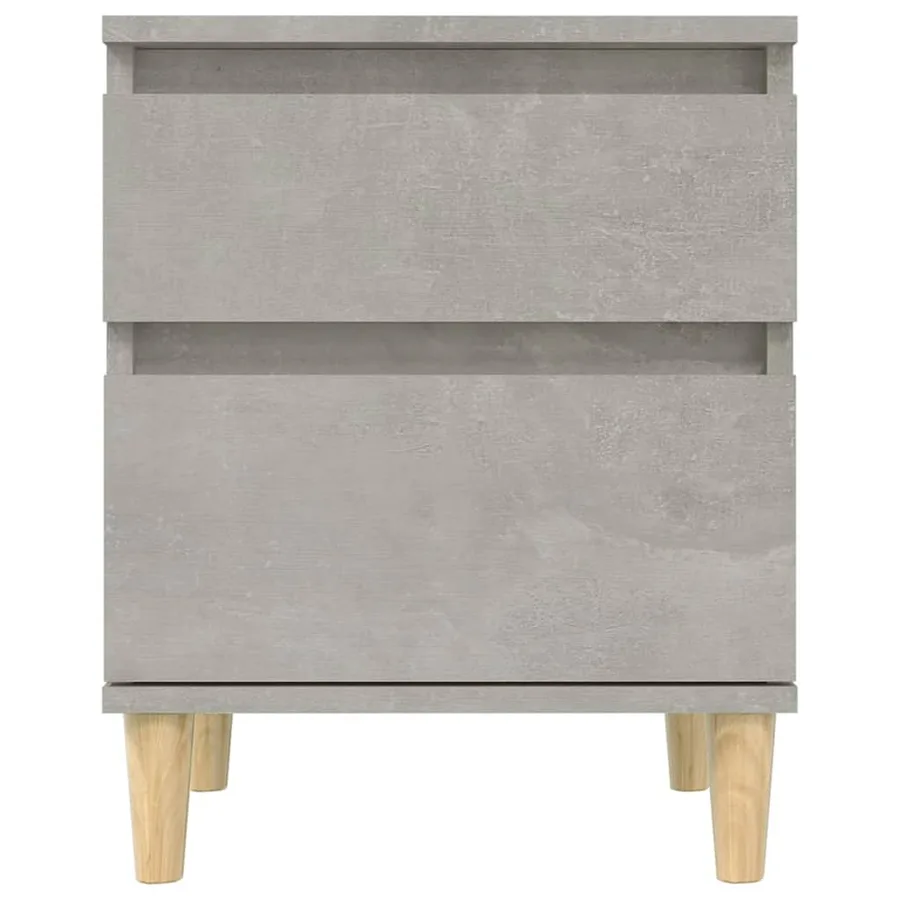 Tables de chevet 2 pcs Gris béton 40x35x50 cm - 6