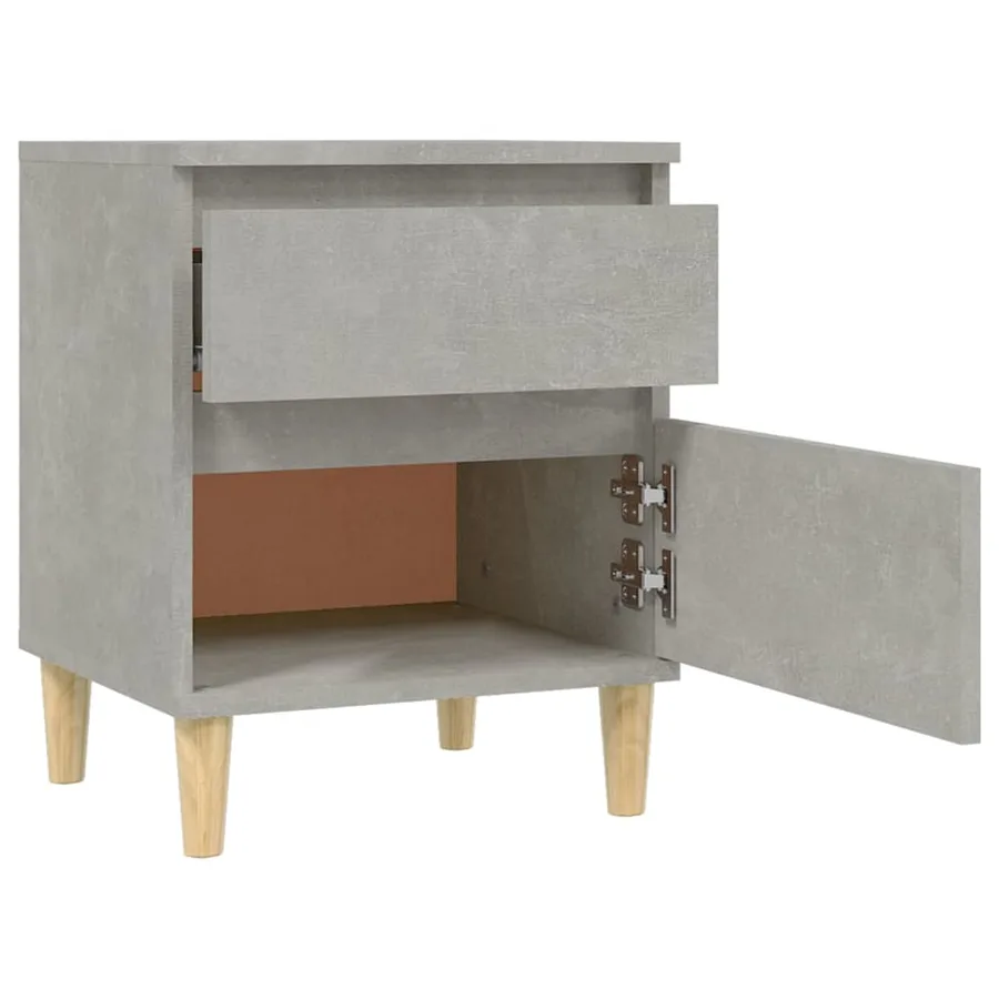 Tables de chevet 2 pcs Gris béton 40x35x50 cm - 8