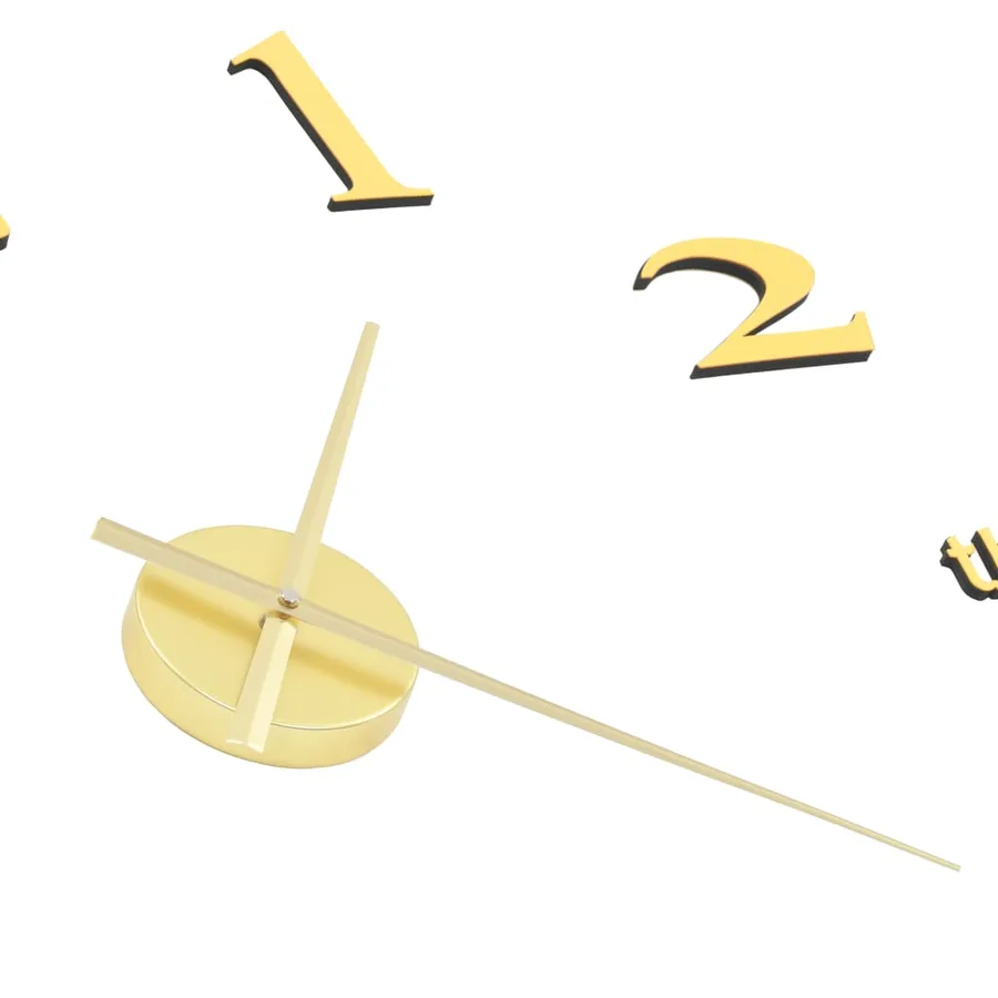 Horloge murale 3D Design moderne 100 cm XXL Doré - 5