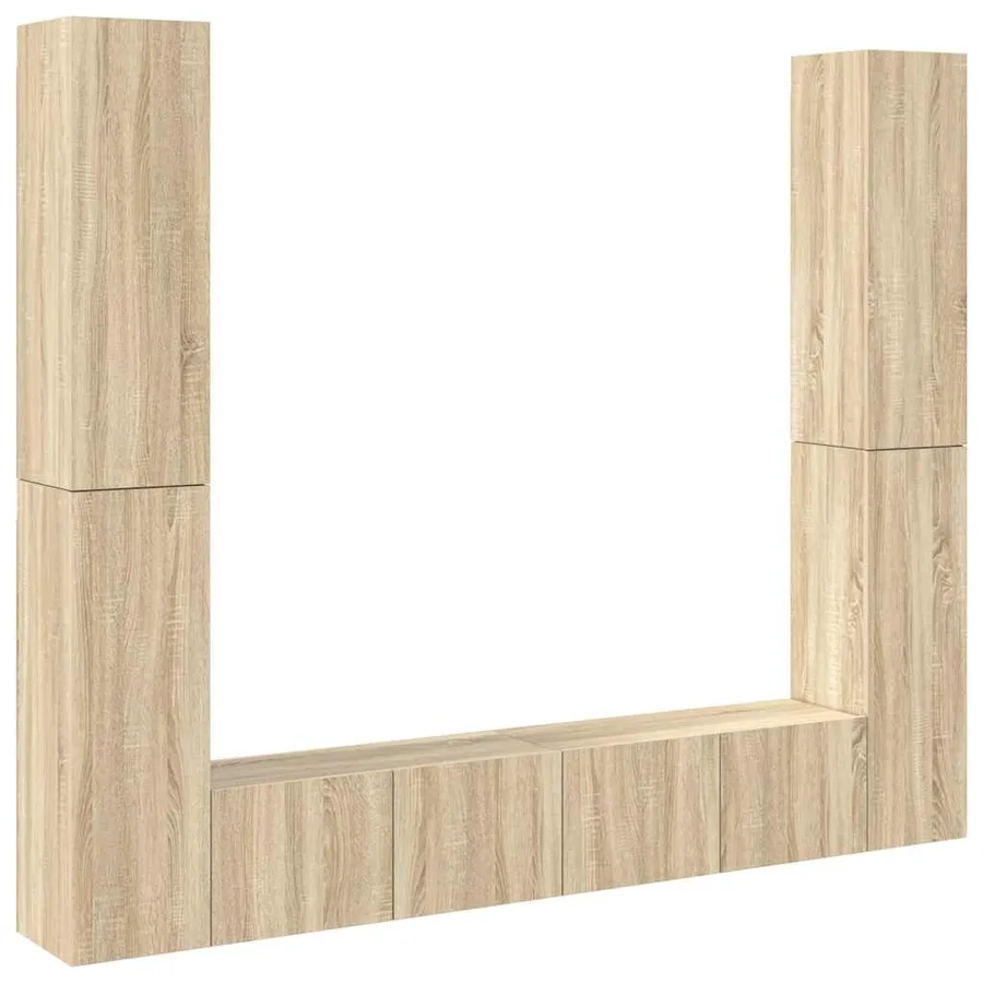 Ensemble de meuble TV 6 pcs Chêne sonoma Bois d'ingénierie - 2