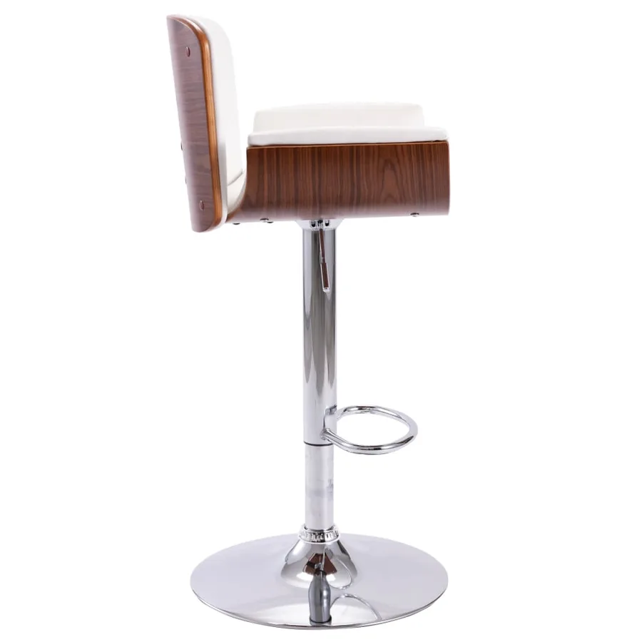 Tabouret de bar Blanc Similicuir - 4